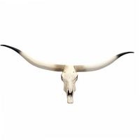 decoracion de calavera de vaca cabeza de toro trofeo de cuernos largos montado en la pared en poliresina 103x43x11cm 040002819