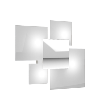 Lámpara De Techo Moderna 1088/45-bi, Cristal Blanco, 4 Luces G9
