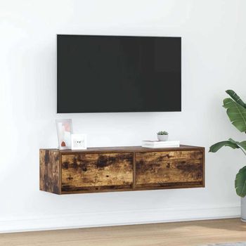 Vidaxl Gabinete De Tv 100 X 31 X 25,5 Cm Roble Ahumado