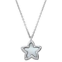cadena moderno de acero colgante estrella circonita