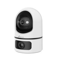 nivian camara vigilancia interior wifi 2k dual motorizada r doble lente sin angulos muertos seguimiento automatico deteccion humana ia audio bidireccional alexa y google