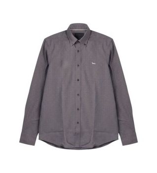 Harmont & Blaine para hombre. CRR001013937M Camicia In Micro C (L), Marrón, Algodón, Clásico, Manga larga