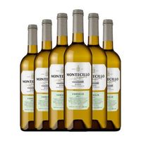 montecillo vino blanco rueda joven 75 cl 13 vol pack de 6 unidades