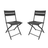 acomoda textil  silla plegable de acero para interior y exterior antracita silla con respaldo estable y resistente para jardin balcon terraza y