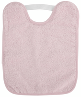 saro babero de rizo plastificado rosa