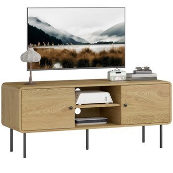 Mueble TV Acero ZMH 55 Pulgadas 120x40x50cm Roble