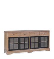 bufet de madera de mindi beige y negro anch 200 cm