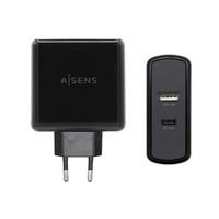 aisens asch-2pd45a-bk cargador de dispositivo movil negro interior