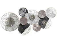 decoracion de pared metal 58 cm plateado
