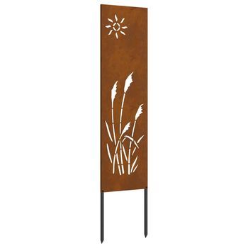 Pantalla De Privacidad Para Jardín Calado Oxidado 32 X 140 Cm Vidaxl