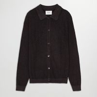 nn07 nolan herringbone cotton regular fit cardigan - l
