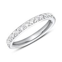 14 quilates anillo memoire oro blanco 28 diamantes