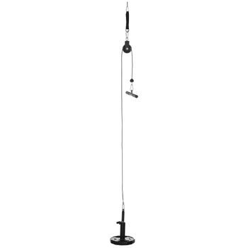 SPORTNOW Sistema de Polea de Cable de Peso para Gimnasio para Tracción LAT Rizo de Bíceps Tríceps Brazo Hombros y Espalda