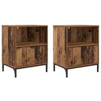 juego de mesitas de noche - mesillas de noche con cajon madera vieja 49 x 36 x 61 cm mc7079