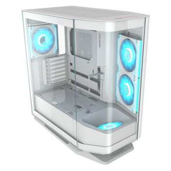 Torre Cougar FV270 RGB Cristal Templado Curvado ATX/EATX/420mm GPU/Panel USB-C Blanco