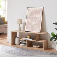 mesa tv anan con estantes aglomerado 100x30x42 cm - efecto roble encasa