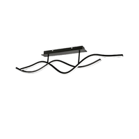 lampara colgante de techo led sinuo 36w negra 3666-65-101 fabas luce