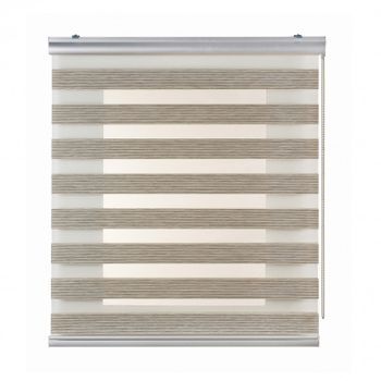 Estores Noche Y Día Premium, Estor Enrollable Con Acabados De Aluminio Premium Beige, 180 X 250 Cm