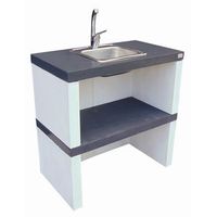modulo con fregadero para barbacoa wilde  de obra