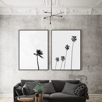 Set de 2 cuadros 079, marco negro, 30x40 cm