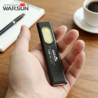 linterna led warsun t7pro recargable mini linterna de trabajo con iman ultrafina y portatil para senderismo camping edc