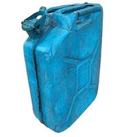 bidon de metal con acabado artesanal 33x14x46