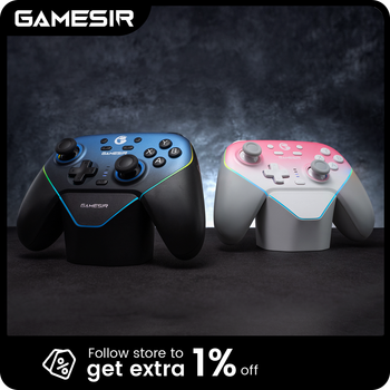 Controlador de interruptor inalámbrico GameSir Super Nova con base de carga, mando Bluetooth con efecto Hall para teléfono Nintendo Switch 2