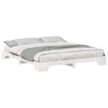 Estructura De Cama 180 X 220 Cm Madera De Pino Macizo Vidaxl