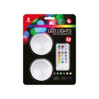 2 x colour change led lights with remote