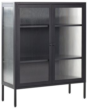 Aparador vitrina  90 cm metal negro