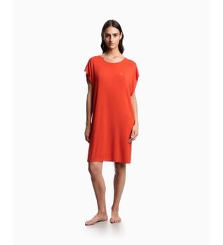 Emporio Armani para mujer. EW002965_AF19024 Camisón Essential Studs coral (L), Homewear, Viscosa, Manga corta