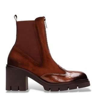 Hispanitas para mujer. HI254280 Botines de Piel Zurich marrón (41), 5 a 8cm, Cremallera, Casual