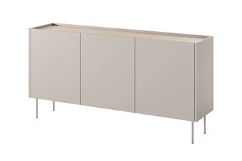 Cómoda de 3 puertas con pie de metal 170x85 cm