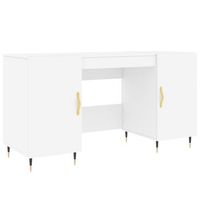 escritorio madera de ingenieria blanco 140x50x75 cm vidaxl