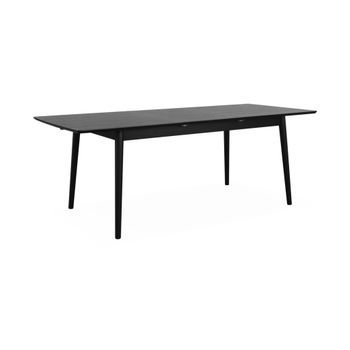 Mesa De Comedor Rectangular Extensible De 6-8 Plazas, Negro