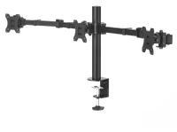 soporte monitor - hama holder para 3 monitores de 13 a 27 vesa inclinacion 25-25 giro 180 hasta 7kg altura ajustable negro