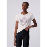 liu jo tops y camisetas t-shirt con estampado angelo para mujer