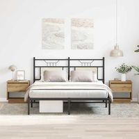 vidaxl mesita de noche 2 uds roble artisan 45 x 34 x 44 cm
