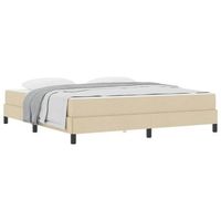 cama tapizada 203x180x45 cm  - crema
