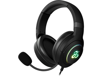Auriculares gaming - Newskill Sobek 7.1, Cancelación Activa de ruido, Iluminación RGB, Multiplataforma, Negro