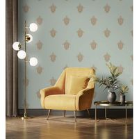 papel pintado vinilico flor hindu con efecto textura de tela tejida en relieve - alexander 676423 de gaulan - rollo de 10 m x 106 m