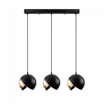 Regleta colgante harvey 20 negro/oro (3 luces)