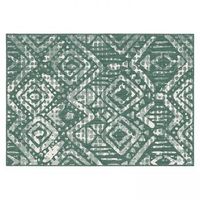 alfombra de exterior de polipropileno de 120 x 170 cm en color verde kano - oviala