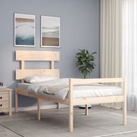 cama individual  cama para adultos  cama para personas mayores con cabecero madera maciza cfw654139