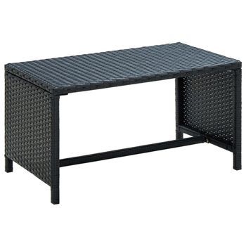 Mesa De Centro Exterior Lombarda Negro 38x70x40 Cm