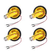 4 juegos de motor tt dc 3-6v motor de caja de cambios de doble eje relacion de 200rpm motor 148 con kit de rueda de neumatico para arduino diy robot de coche inteligente