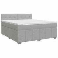 cama tapizada 200x140x88 cm tejido - gris