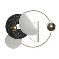decoracion pared metal 705x6x59 abstracto dorado