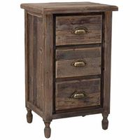 mesita de madera 3 cajones 48x38x765h cm