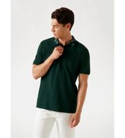 guess para hombre m5yp34kcjv1 polo con logotipo en el cuello verde s casual algodon manga corta
